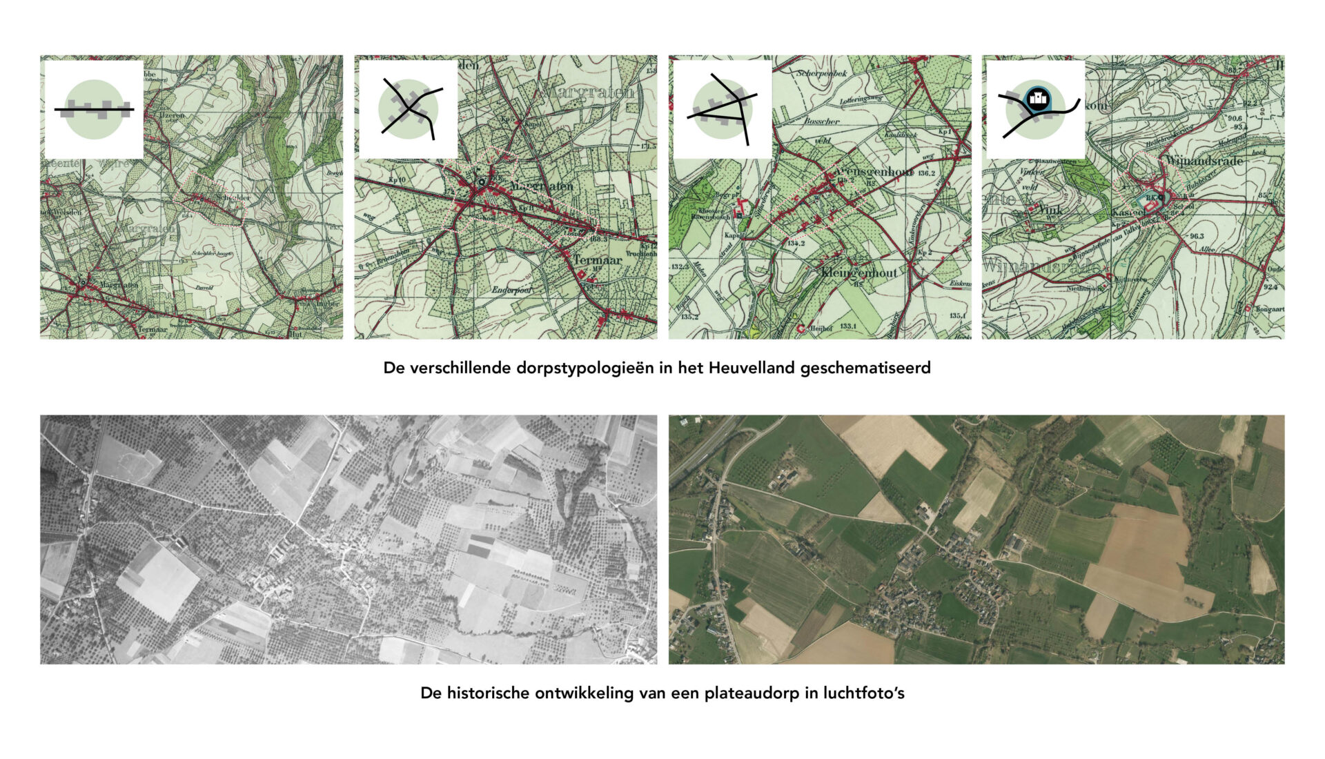 Kaarten en schema’s maken de ontwikkeling van het Limburgse landschap inzichtelijk en brengen verhalen tot leven